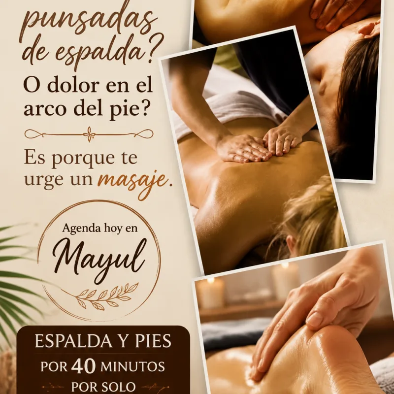 Masaje en espalda y pies